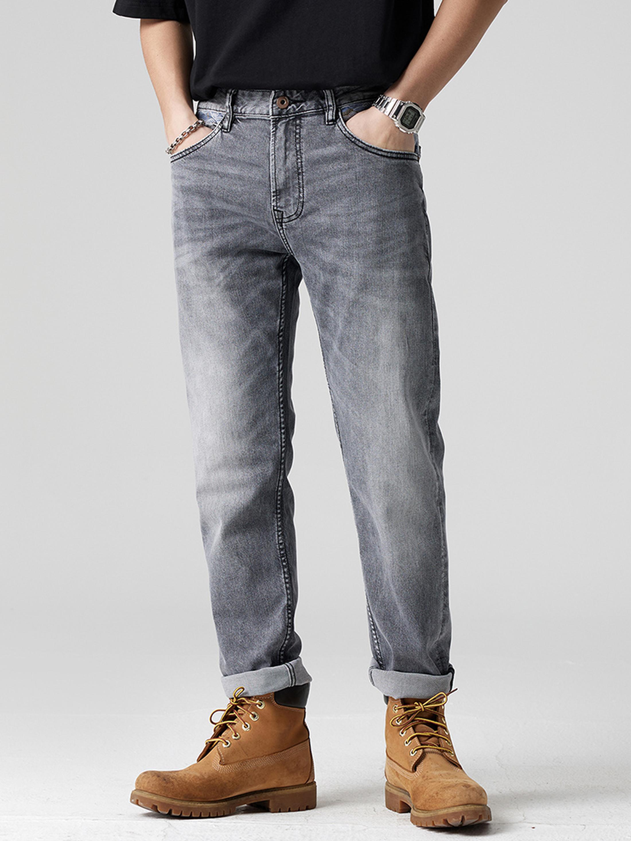 0386 gray slim fit jeans product detail